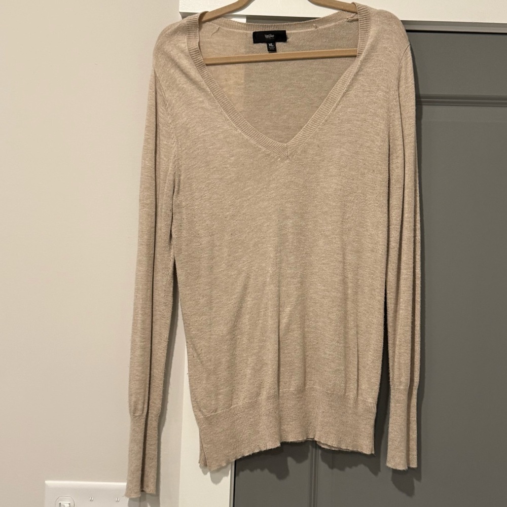 Women's Oversized Beige Sweater
